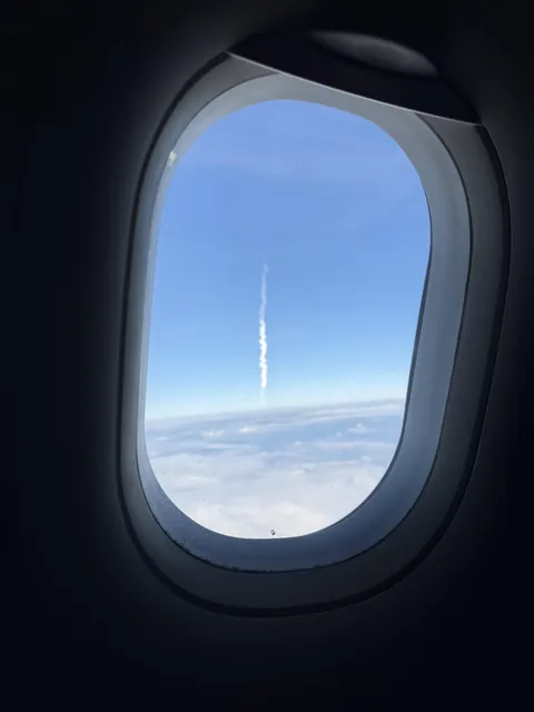 We could see the Artemis II launch from my flight today