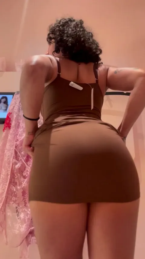 The dress is cute but my cheeks are cuter