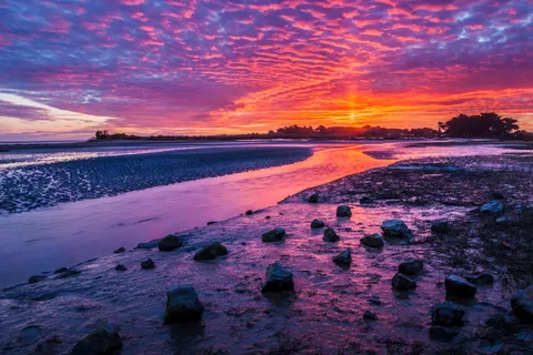 That's what a sunset looks like in New Zealand [OC] [2048 x 1365]