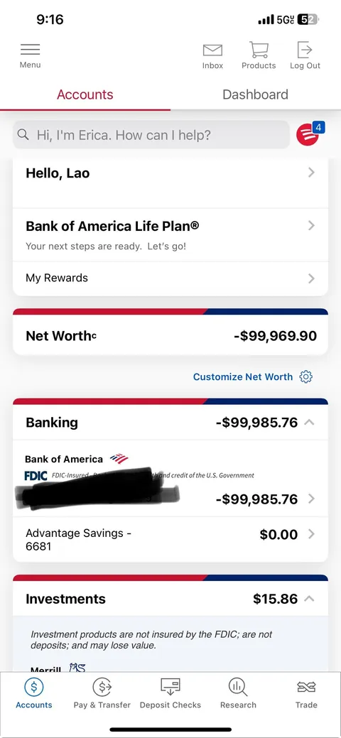 $-100,000 Overdraft to my business checking account to YOLO SPX calls options.