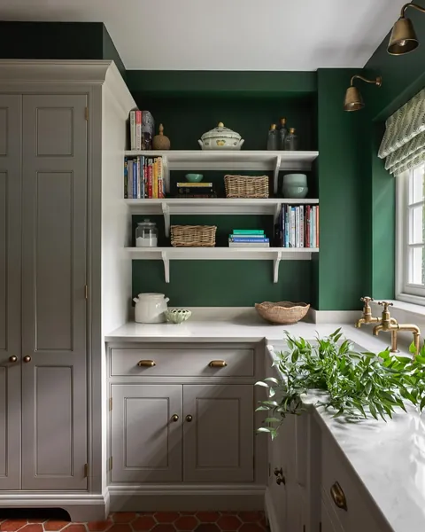 Utility room with a sink in a Surrey home, South East England [1440x1800]