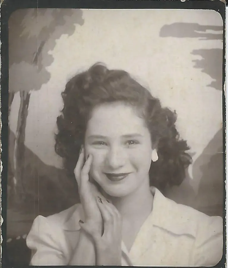 My grandmother at 19, 1948. Photo my grandpa had next to him when he died a month after her.