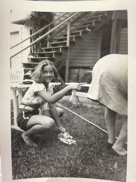My Grandma *poking* fun with her Grandma, 1946