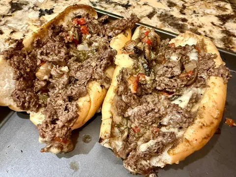 [homemade] Blackstone Cheesesteaks!