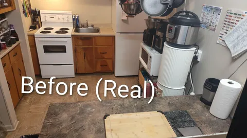 I asked AI to remodel my ugly apartment kitchen, then did it in real life...(photos)
