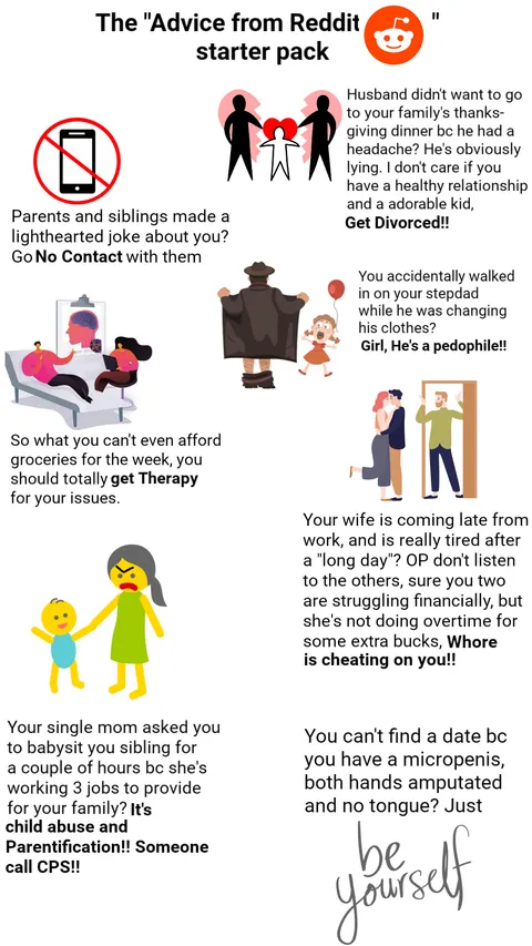The "Advice from Reddit" starter pack