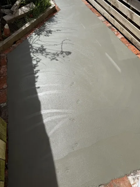 The concrete guy just left