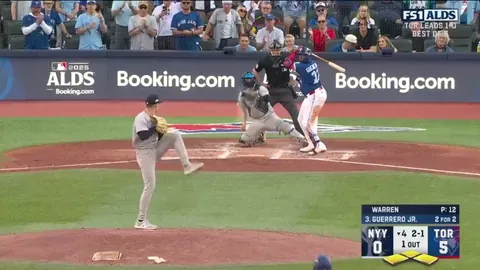 Vladimir Guerrero Jr. launches 1st grand slam in Blue Jays playoff history off Yankees pitcher Will Warren