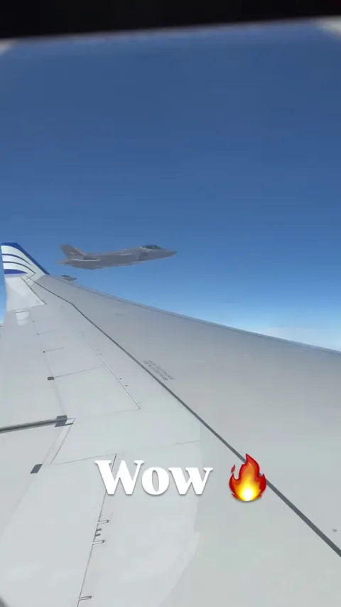 Royal Norwegian Air Force F-35s escort Norway's World Cup team home, the first sign of a massive welcome back celebration tonight