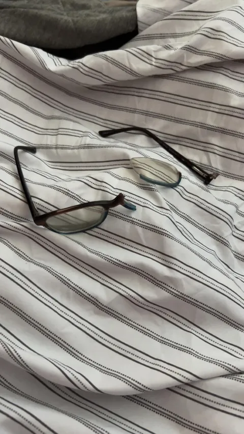 Went to kiss my partner and my glasses broke