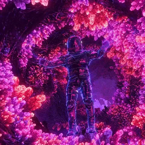 A trippy sci-fi loop gif I made in Blender "The Passage"