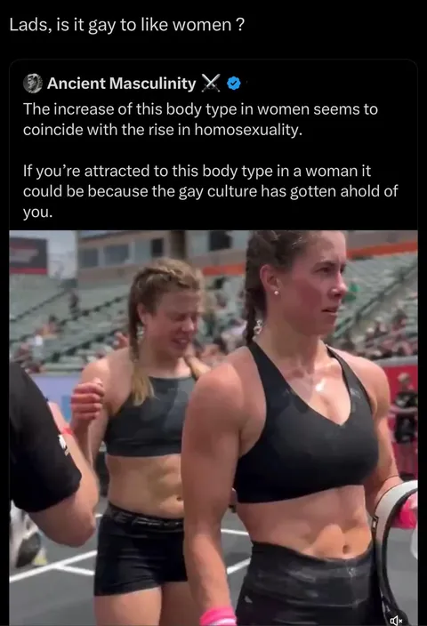 Can't like fit girls without being gay...