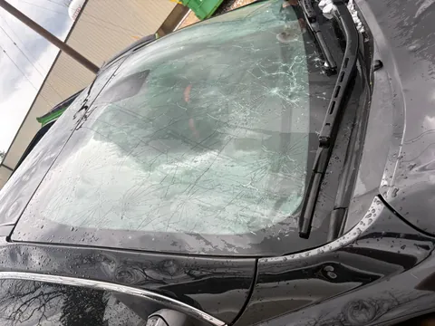 A storm with egg sized hail wrecked my car while at work