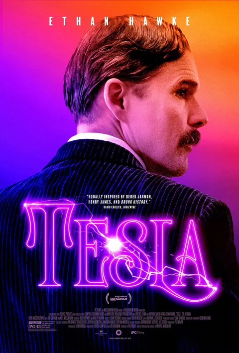 New Poster for 'Tesla' starring Ethan Hawke.