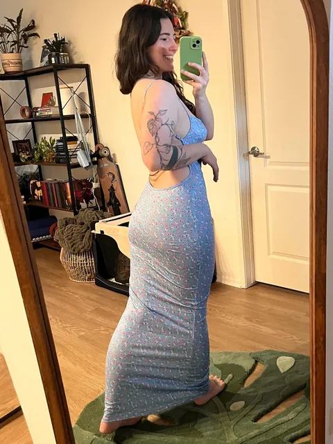 Trying on all my tight dresses
