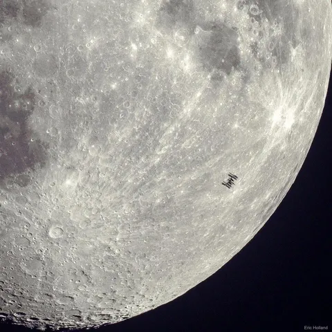 The ISS viewed from a telescope. God I love space!