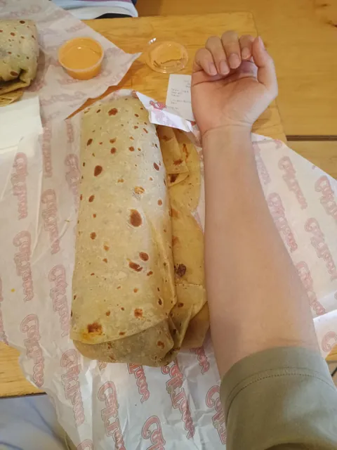 This freaking burrito from Cali Tacos. Yum