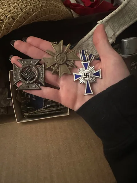 things my girlfriend great grandfather took off dead nazis bodies during WW2