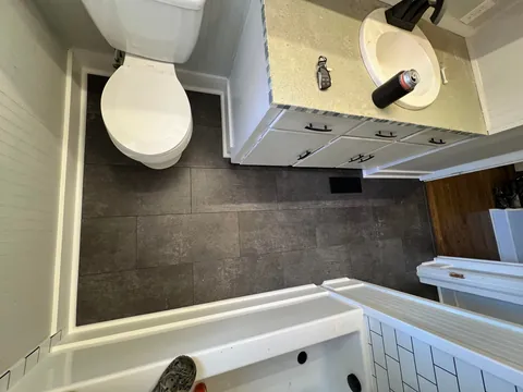 Finally got around to repairing the soft floor in my guest bathroom