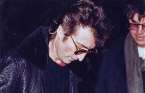 John Lennon signing an autograph for the man who would kill him 5 hours later