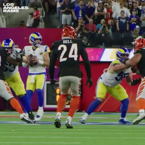 Matthew Stafford's no-look pass to Cooper Kupp in the Super Bowl