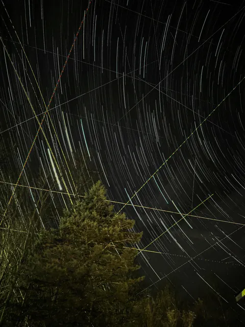Can never get good “star trail” pics because of so many planes and satellites