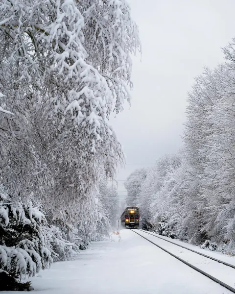 ITAP of a Incoming Train in the Snow