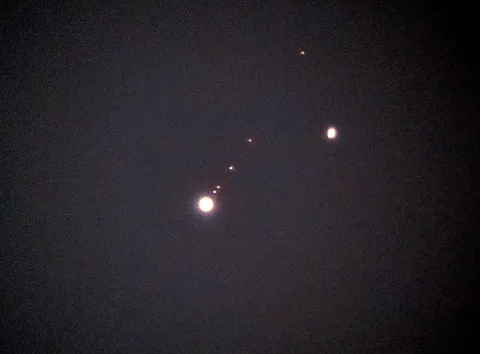 Jupiter, Saturn and their five moons