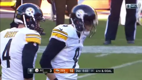 [Highlight] K Chris Boswell throws TD to LT Alejandro Villanueva on fake FG to end the 1st half against the Broncos Nov 25, 2018