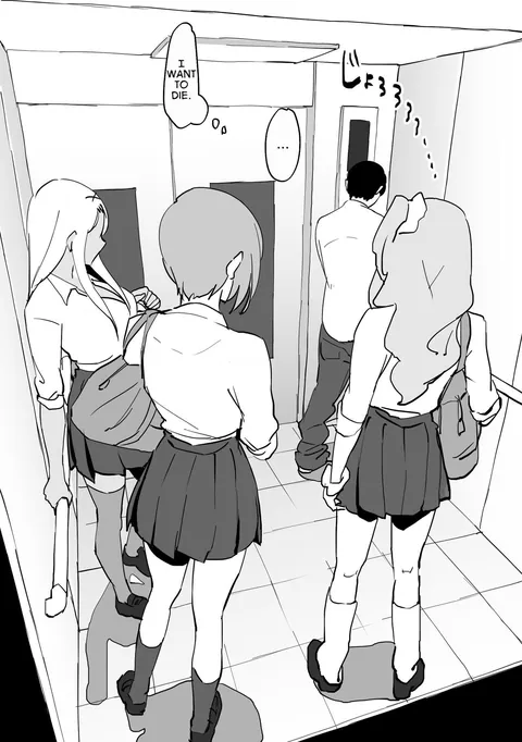 Trapped on the elevator with a bunch of girls 