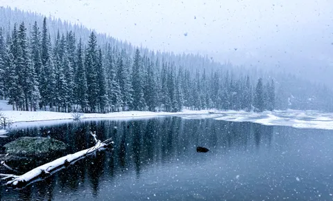 Bear Lake in the Snow - Rocky Mt. National Park [5646 x 3423][OC]