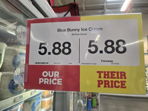 "Our price" and "their price" are exactly the same