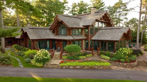 Log Home on the Whitefish Chain of Lakes