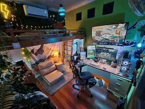 My Small 3-in-1 Room (Lounge/Chill, Workstation, &amp; Bed Area)