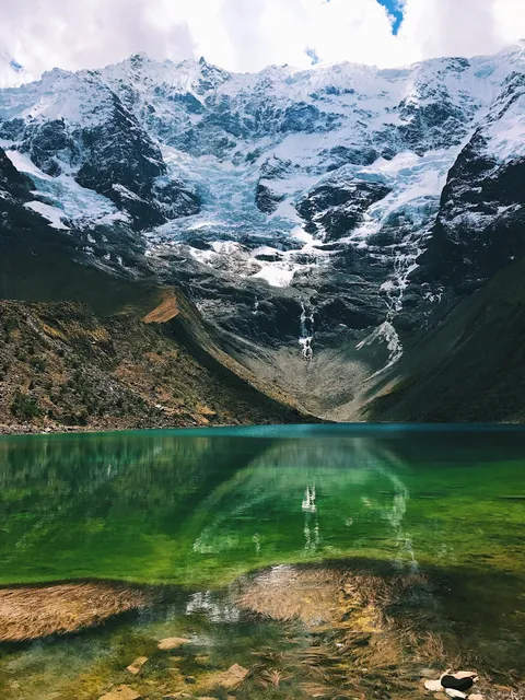 Humantay lake on the salkantay trail