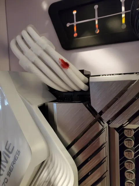 Was putting my PC together and cut myself on the case without realizing it and bled onto my brand new white cable extensions as I was installing them