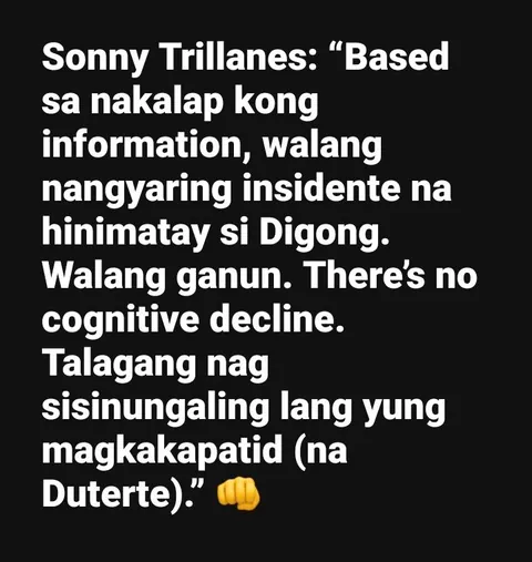 More lies from the Duterte Camp. What more can we expect