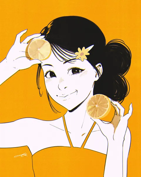 When life gives you lemons, adi_bhat (me), digital, 2025