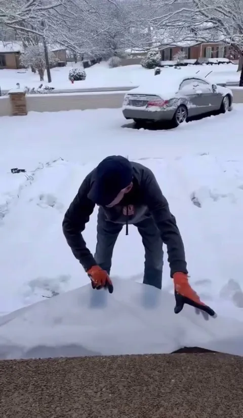 Peeling away the snow