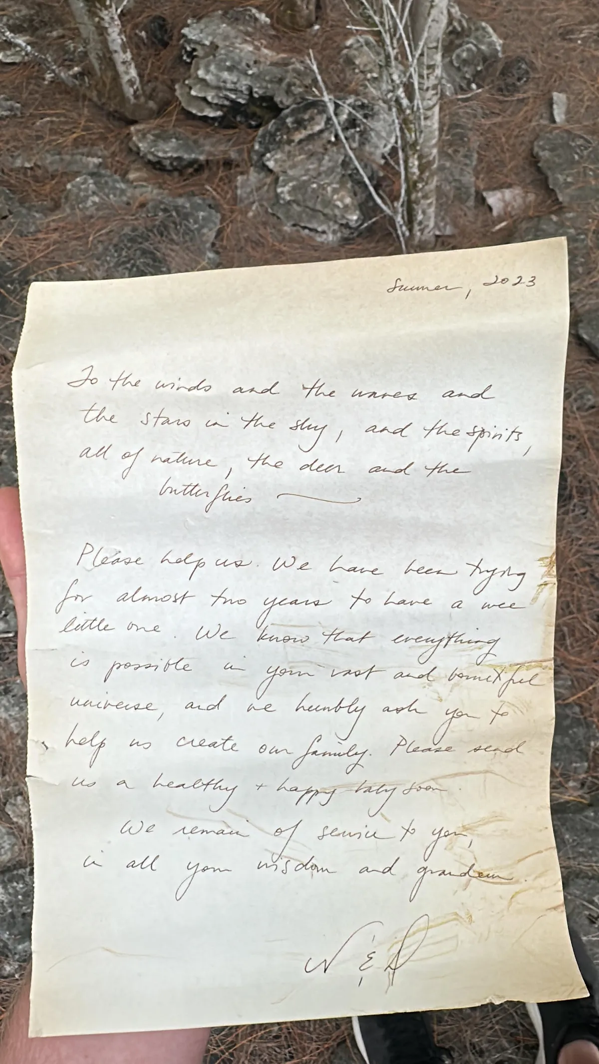 [OC] Found a message in a bottle, Bermuda, May 2025. I hope you had your happy and healthy baby.