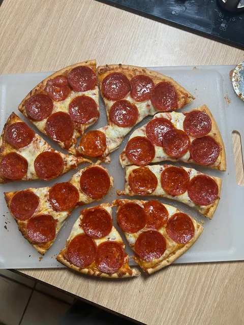 My dad does this to avoid cutting pepperoni
