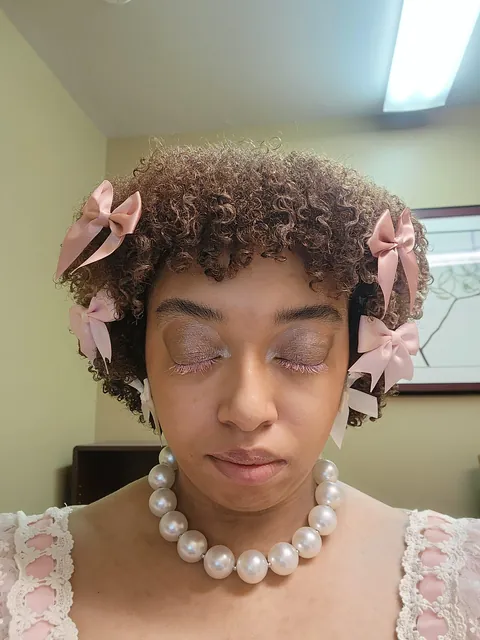 today's makeup look! 🧚🏽‍♀️🎀✨