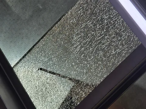 Nothing like a cracked glass floor to keep you focused at work