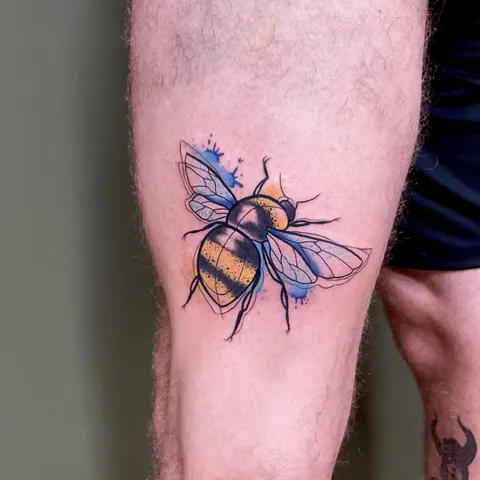 Bee by me (witchmoth.tattoo) at Memories &amp; Mischief in Passau, Germany