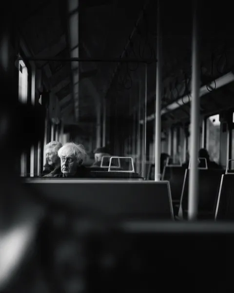 Man on a train on my visit to Paris