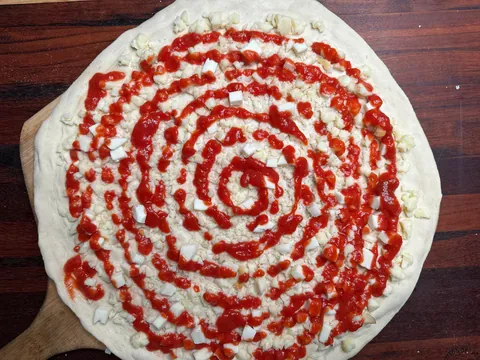 [Homemade] pepperoni and mushroom pizza