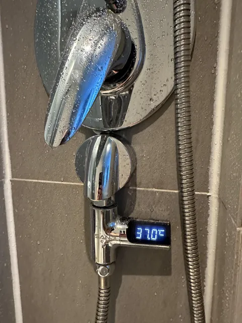 This display in a hotel in Seoul allows you to adjust your shower temperature to within a fraction of a degree
