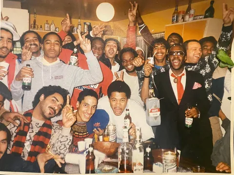 My dads birthday party in the 80s