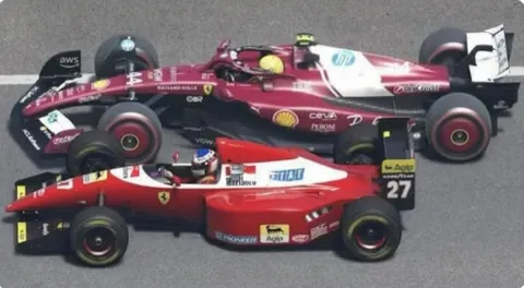 Sizes of Formula One cars, 1993 &amp; 2025.