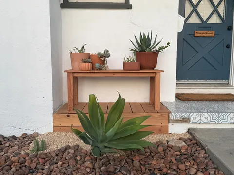Small Front Yard Overhaul - Desert Landscape with Dry Creek in SoCal